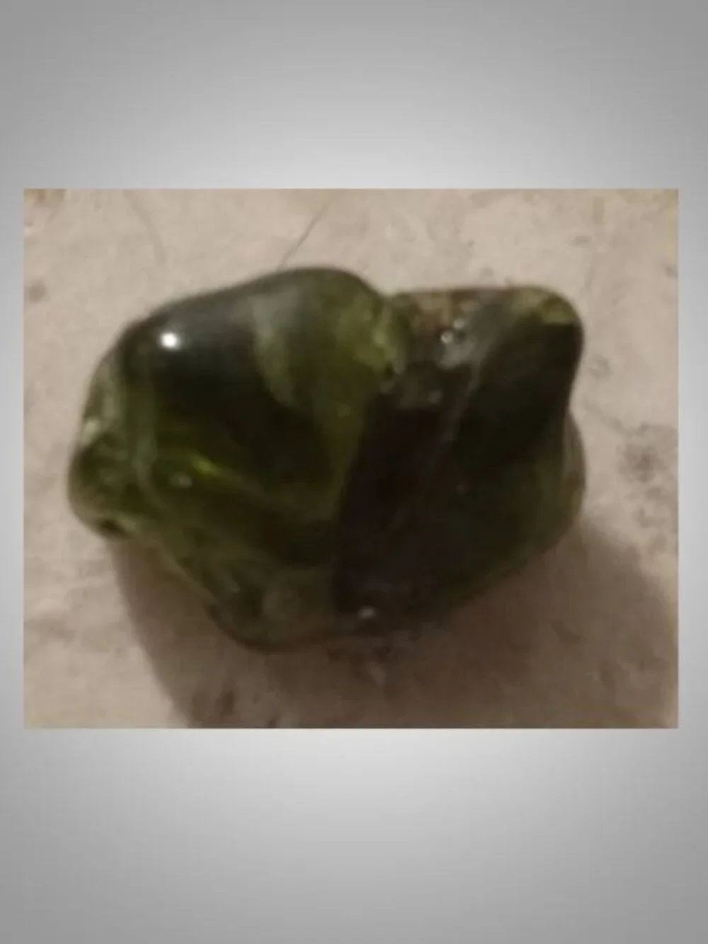 #7 Peridot crystal rock stone mini tumbled August Birthstone Relaxation